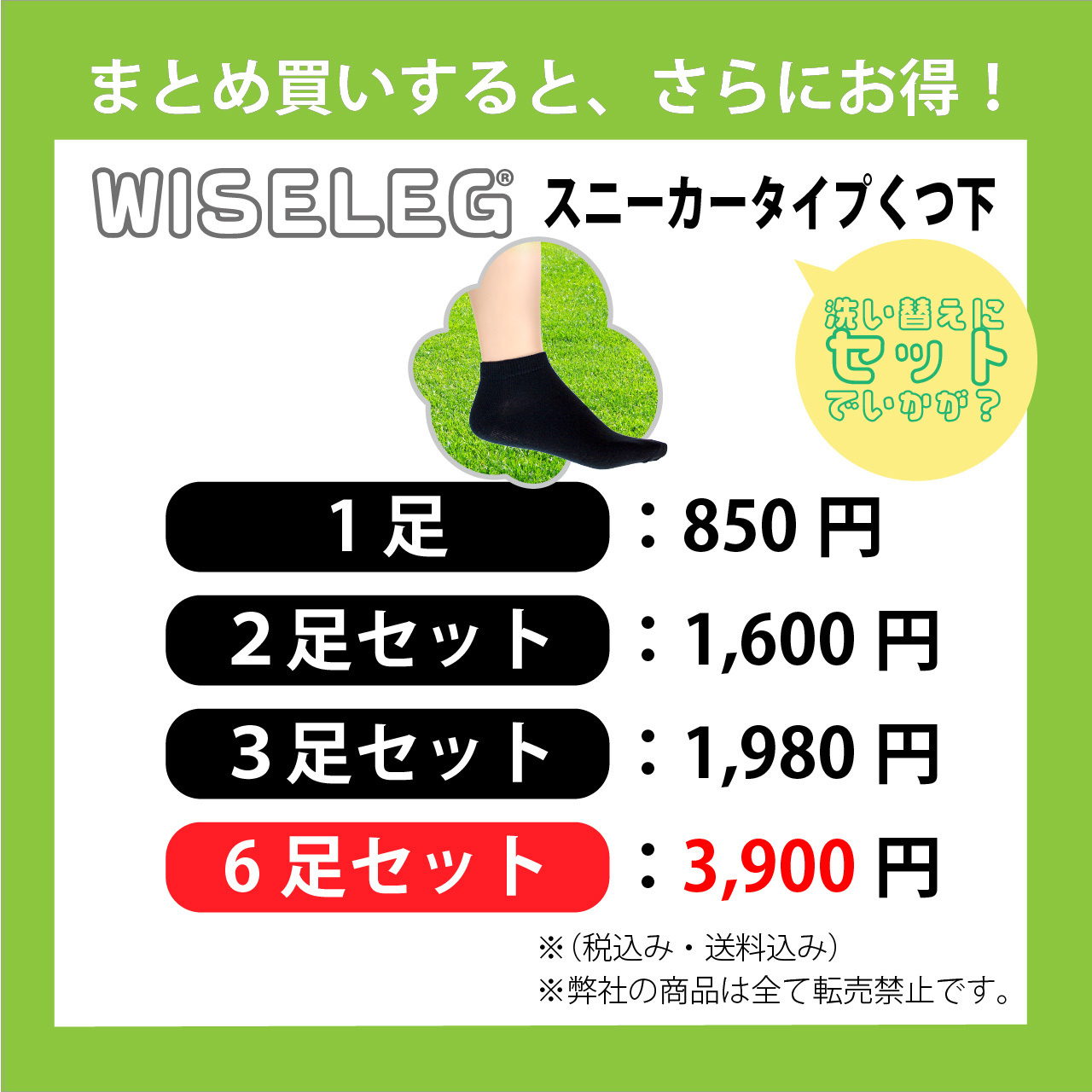 マグネットフットケアWISELEGスニーカータイプくつ下セット価格