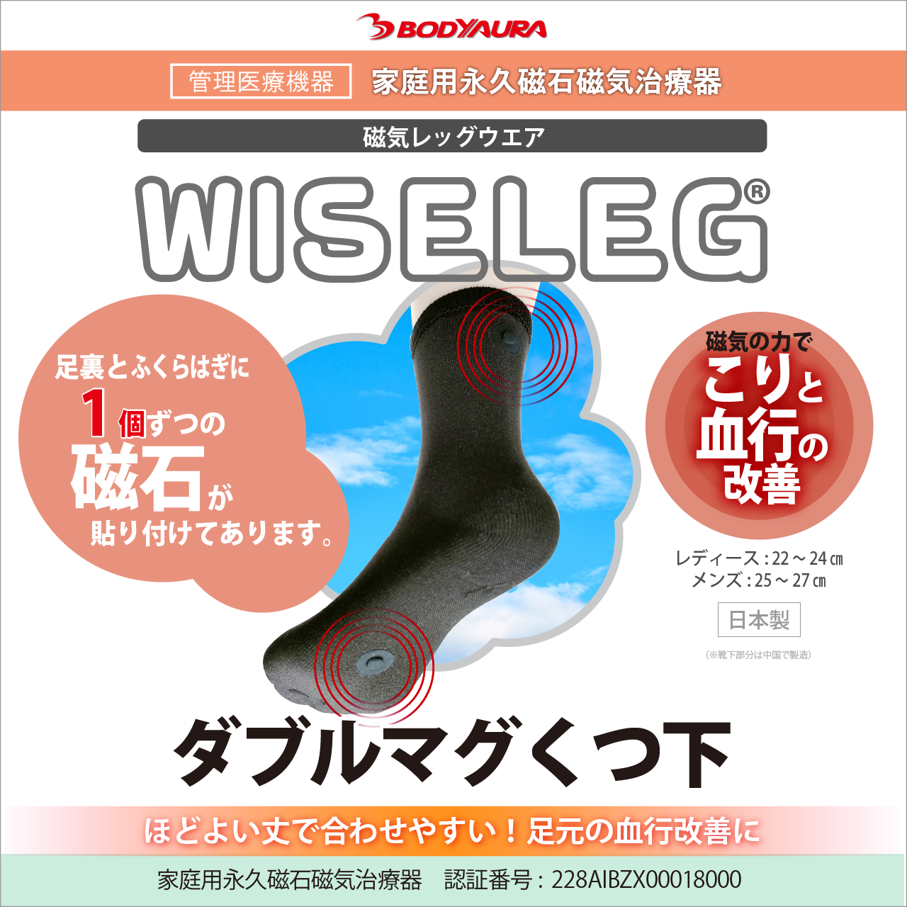 WISELEGダブルマグくつ下