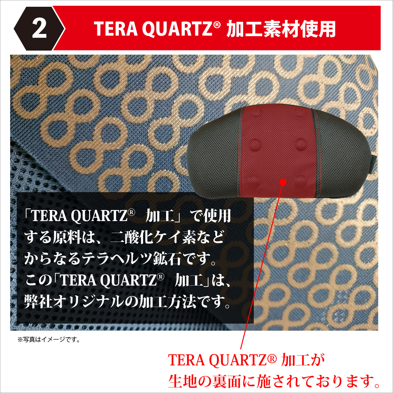 MT-DRIVE特長２TERA QUARTZ®加工素材使用